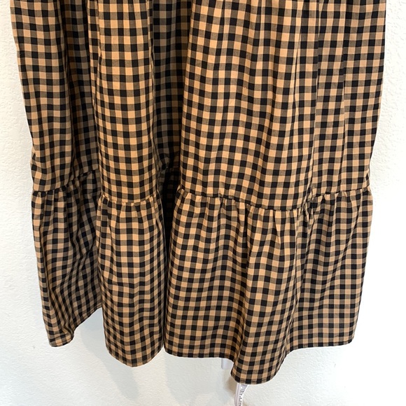 Tradlands Chalet Tiered Dress, Coffee Gingham - Picture 8 of 11
